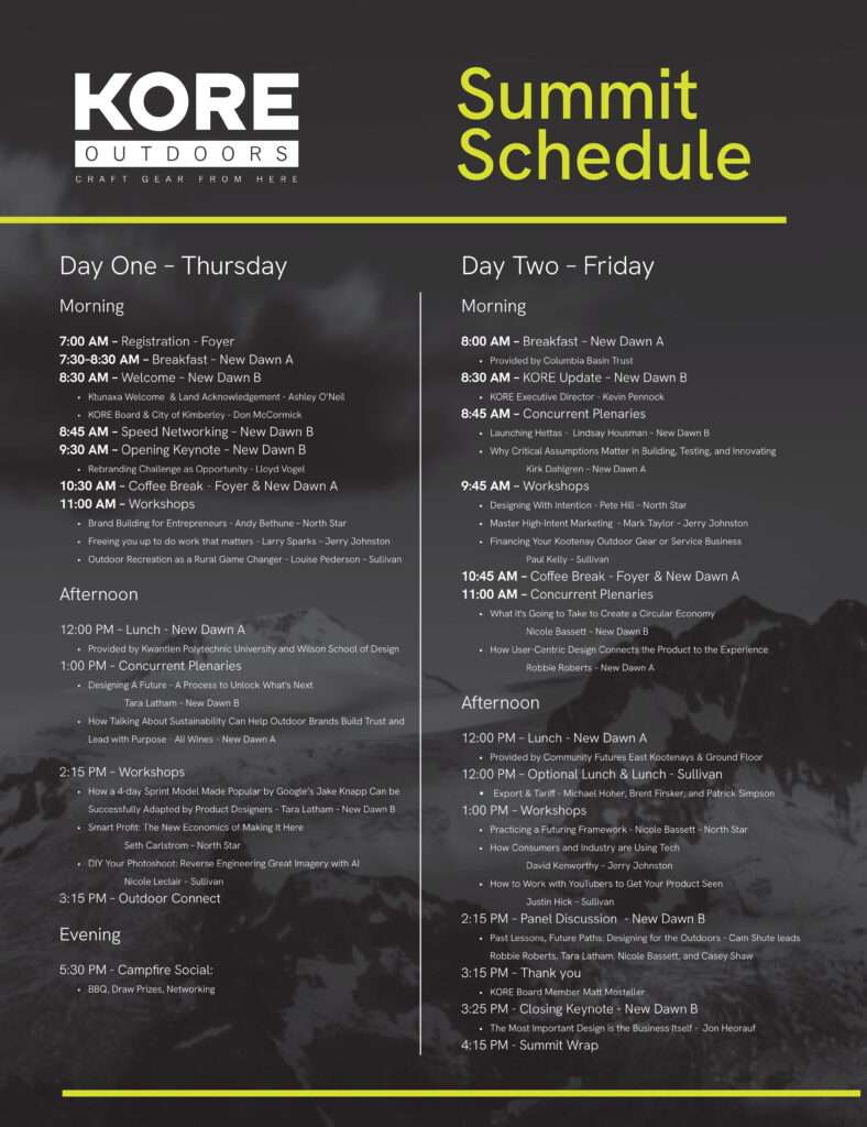 KORE Schedule At A Glance 2025 js 20x26 FINAL 1